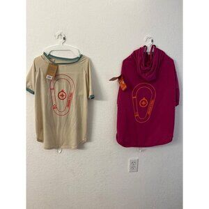 Arcadia Trail cutie hoodie and logo tee dog size XXL